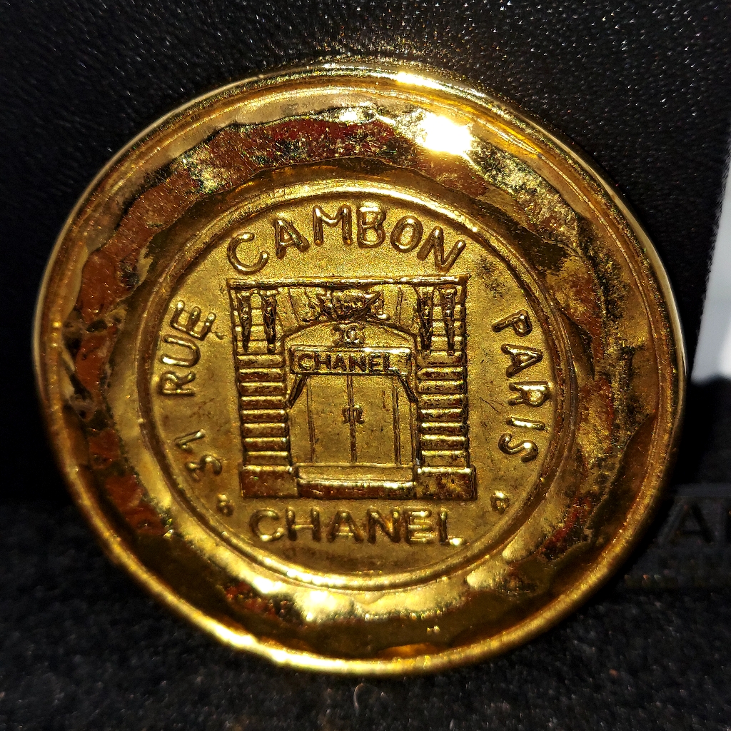 Chanel 31 Rue Cambon Goldplated Brooch Vintage Vgvc